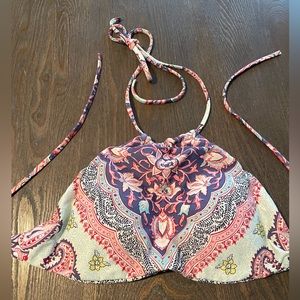 Billabong Halter Swim Top Reversible!! Size Medium NWOT